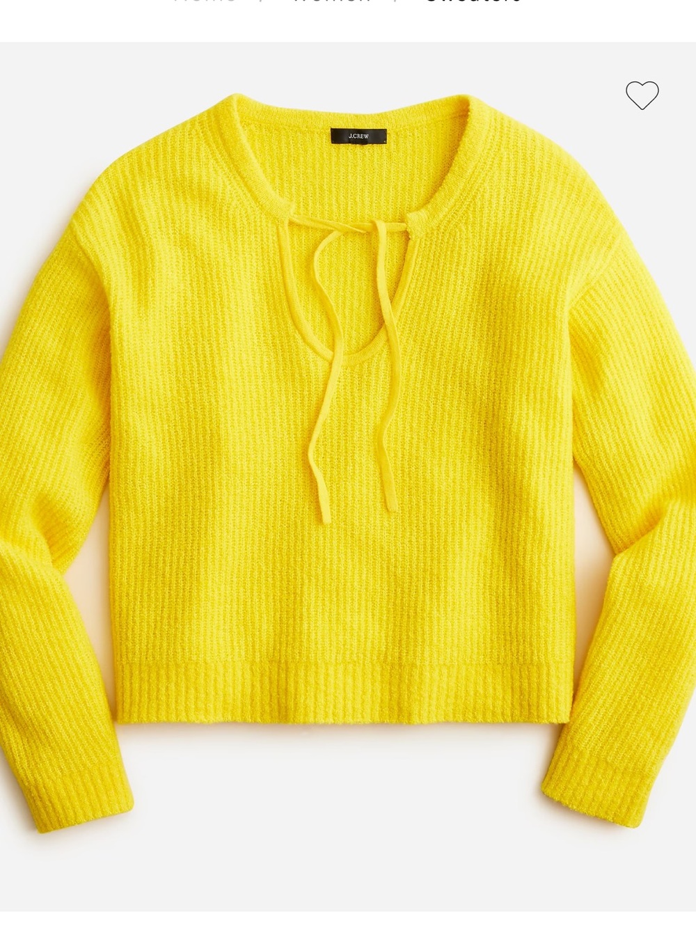 J.Crew 66% Cashmere Bouclé Te-Front Sweater